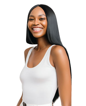 22" Natural Black Synthetic Lace Front Wig