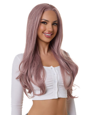20"  Blush Wavy Synthetic Lace Front Wig - ABHAIR