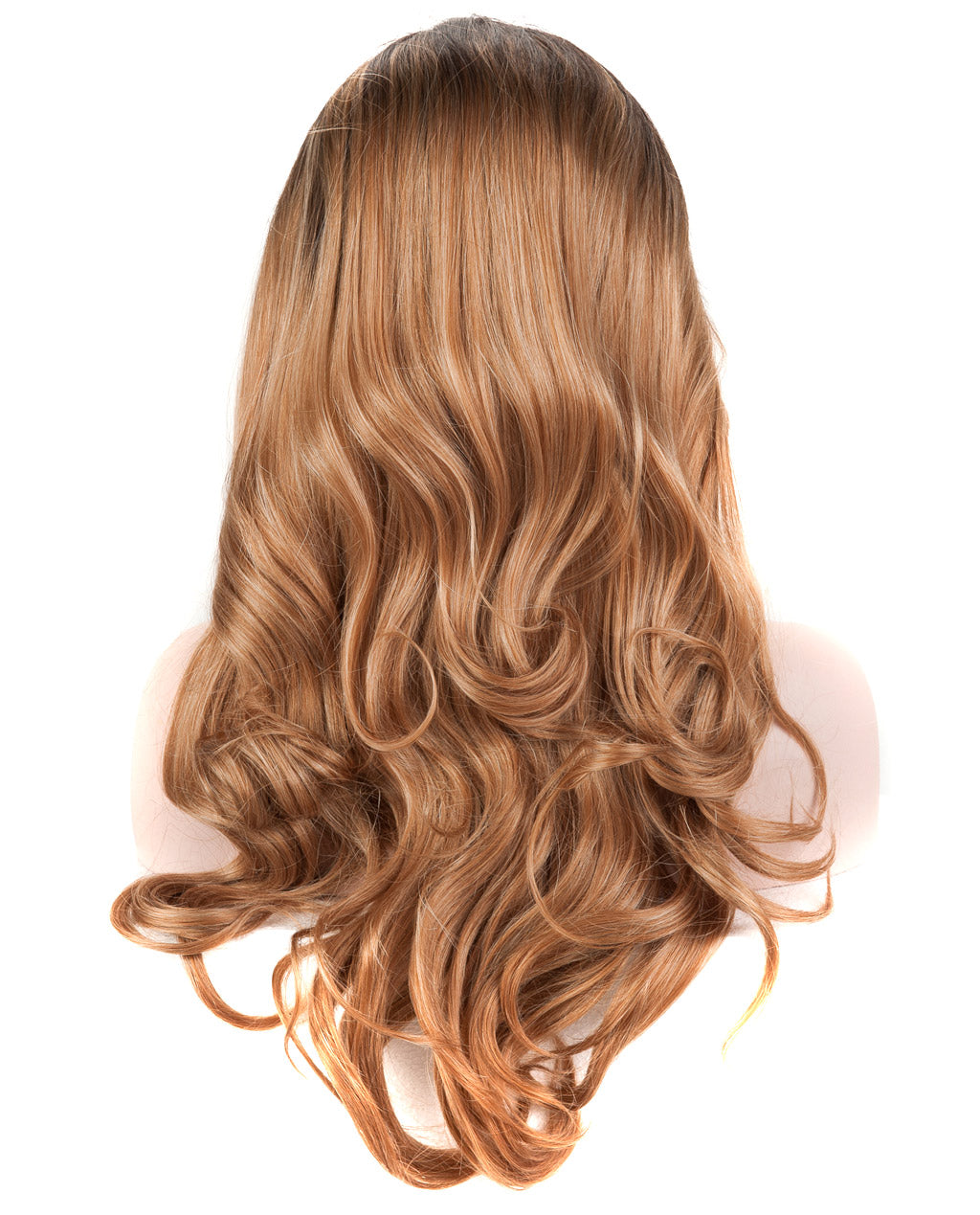Dark Brown Ombre 20" Wavy Synthetic Lace Front Wig - ABHAIR