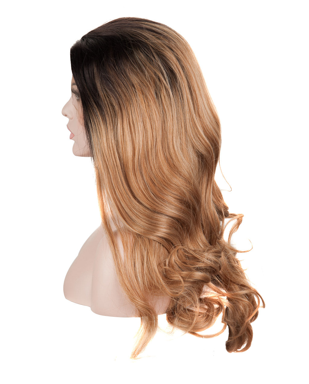 Dark Brown Ombre 20" Wavy Synthetic Lace Front Wig - ABHAIR