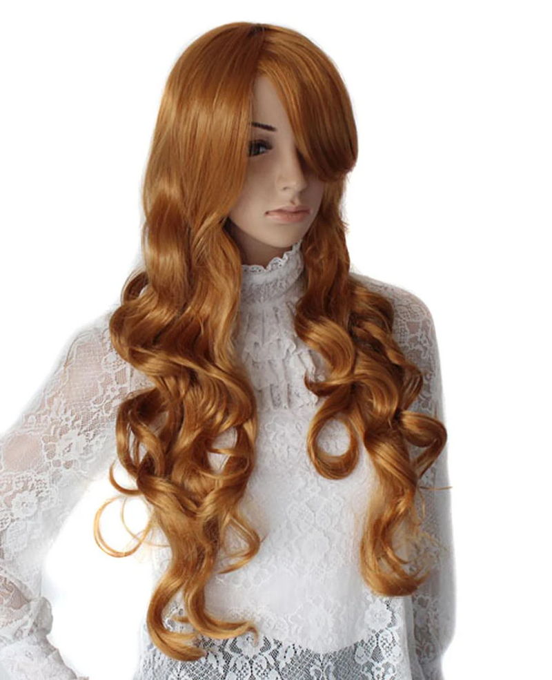 Strawberry Blonde Loose Curl Costume Wig