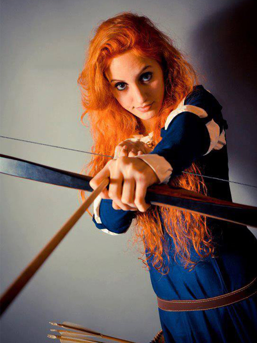 Merida Brave Princess Inspired Synthetic Cosplay Wigs - ABHAIR