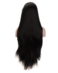 22" Natural Black Synthetic Lace Front Wig - ABHAIR