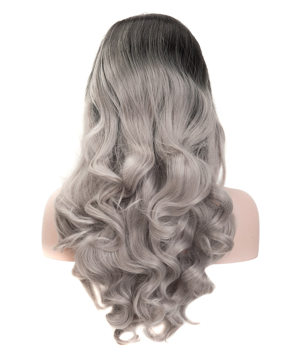 Gray Mix Ombre 22" Body Wave Synthetic Lace Front Wig - ABHAIR