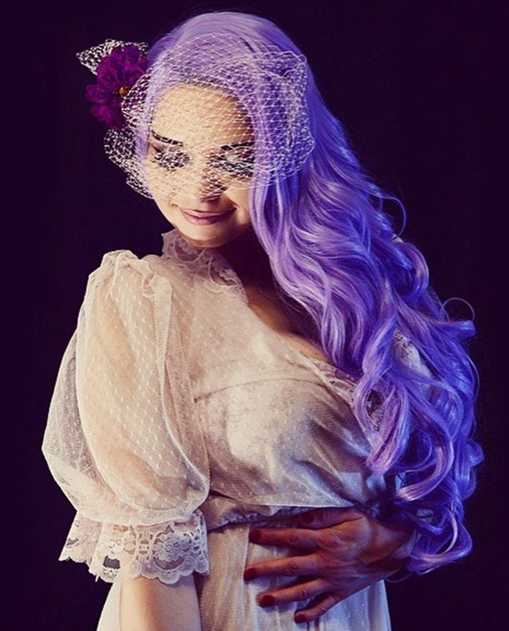 Light Purple 22" Wavy Wig
