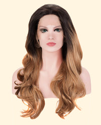 Dark Brown Ombre 20" Wavy Wig