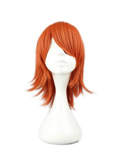 Orange Short Anime Costume Wig