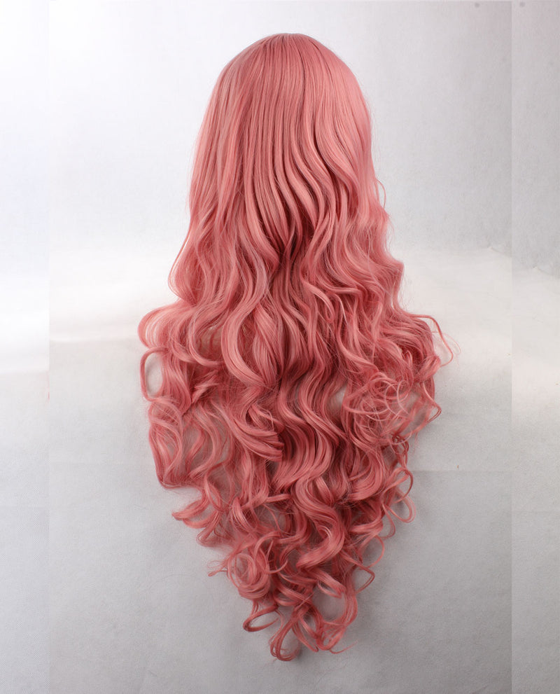 Wavy Synthetic Wig - Pink