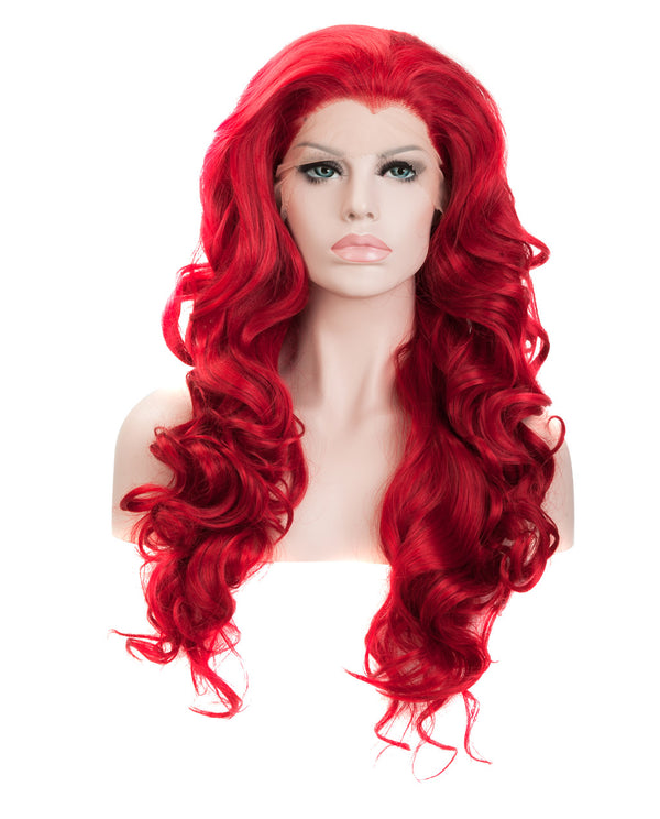 Red 22" Body Wave Wig