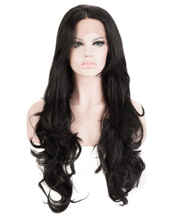 Natural Black 22" Wavy Wig