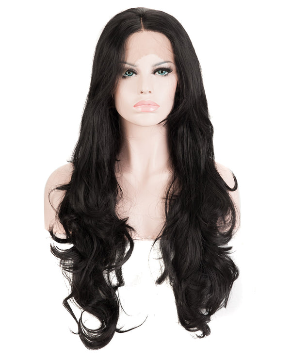 Natural Black 22" Wavy Wig