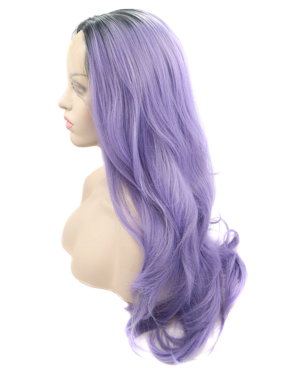 Pastel Purple 24" Wavy Lace Front Wig