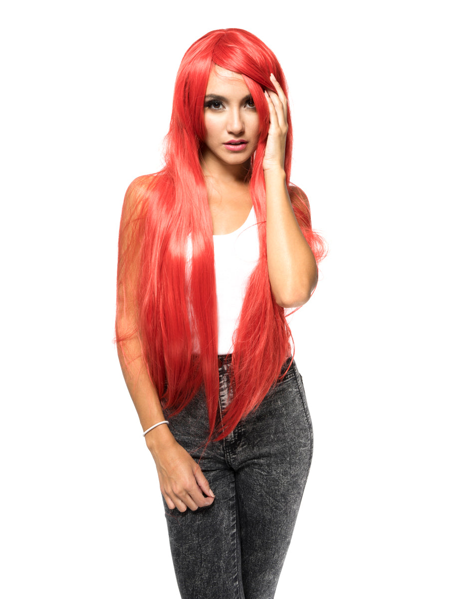 Red Straight Costume Wig