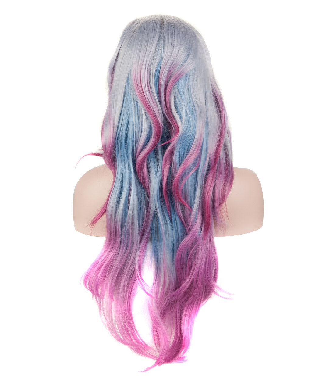 Gray Multi-Color Ombre 22" Wavy Synthetic Lace Front Wig - ABHAIR