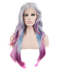 Gray Multi-Color Ombre 22" Wavy Wig