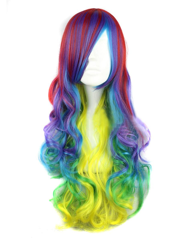 Rainbow Loose Curl Costume Wig