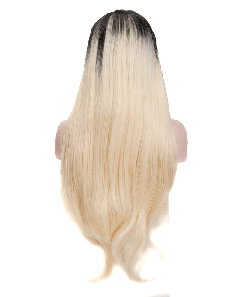 Black Blonde Ombre 22" Straight Wig