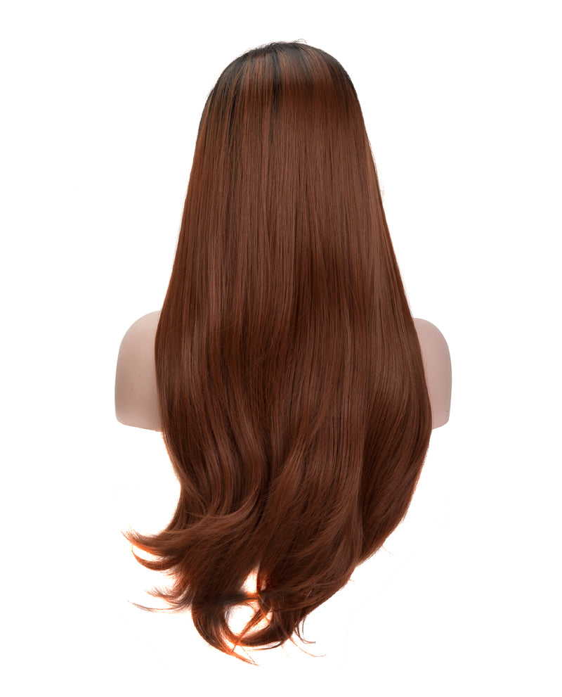 Natural Black Ombre 22" Straight Wig