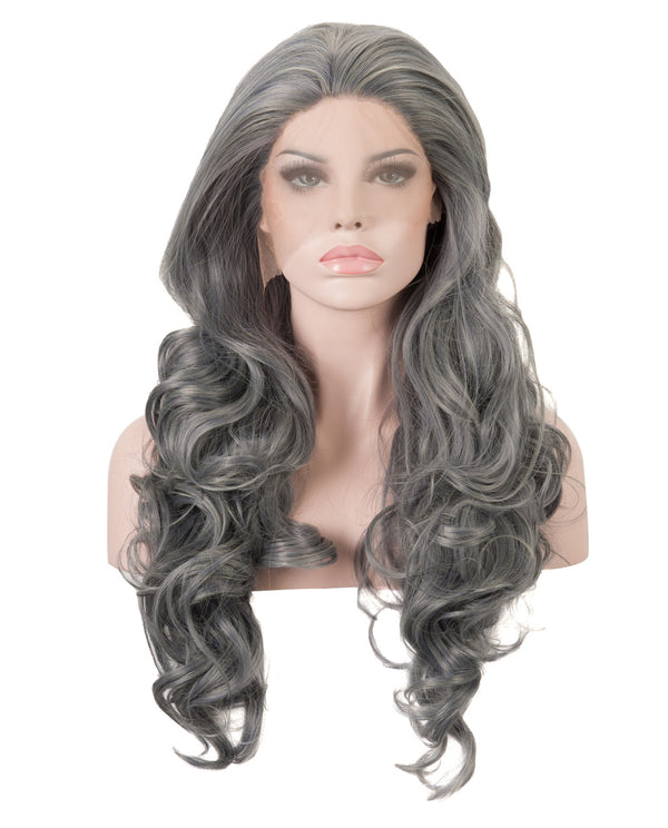 Silver Gray 24" Wavy Wig