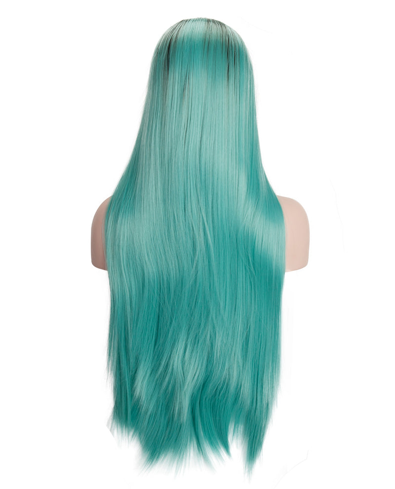 24" Medium Blue Ombre Wig