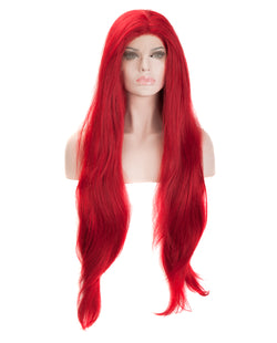 Red 24" Straight Wig