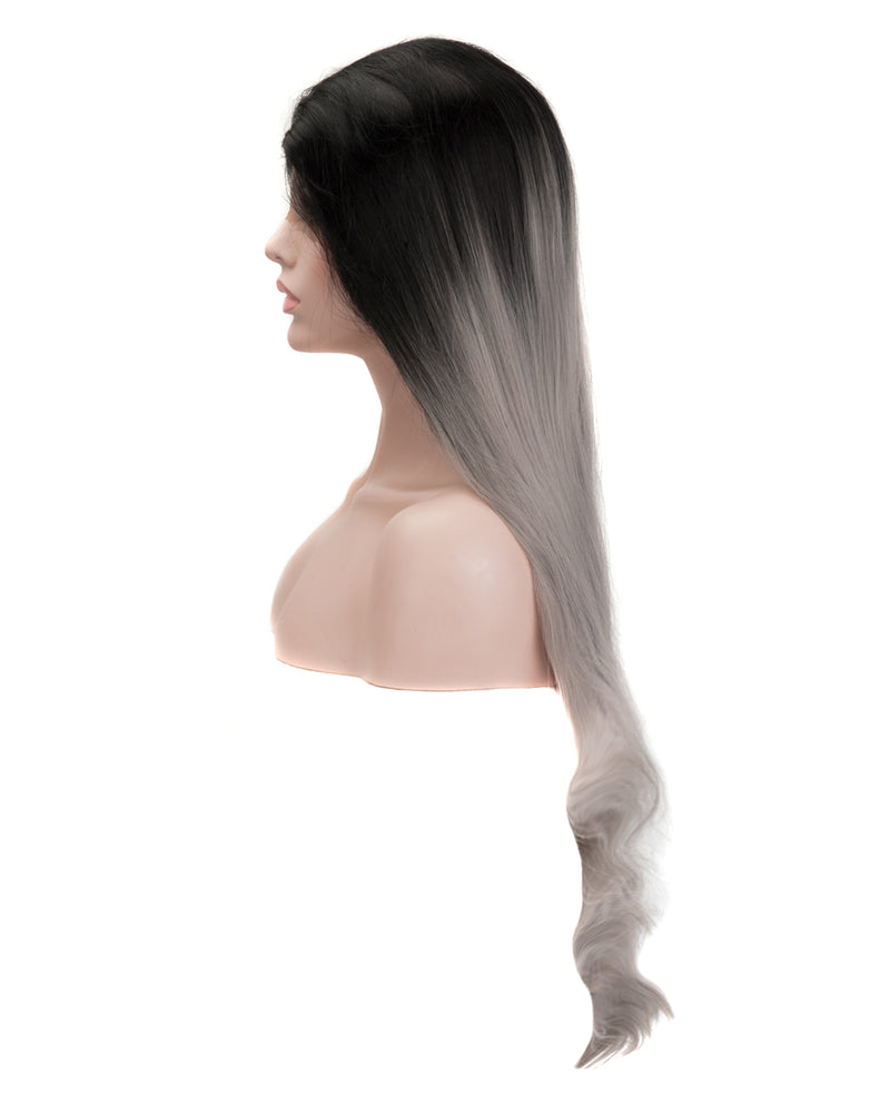 Gray Mix Ombre 24" Straight Wig