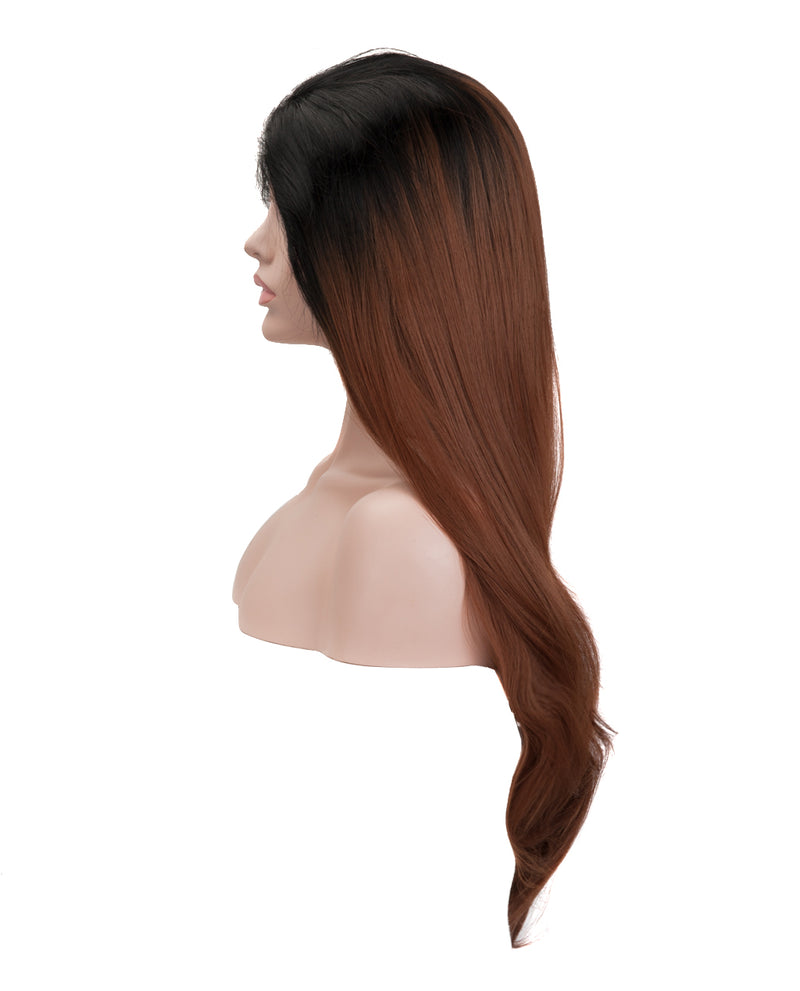 Natural Black Ombre 22" Straight Wig