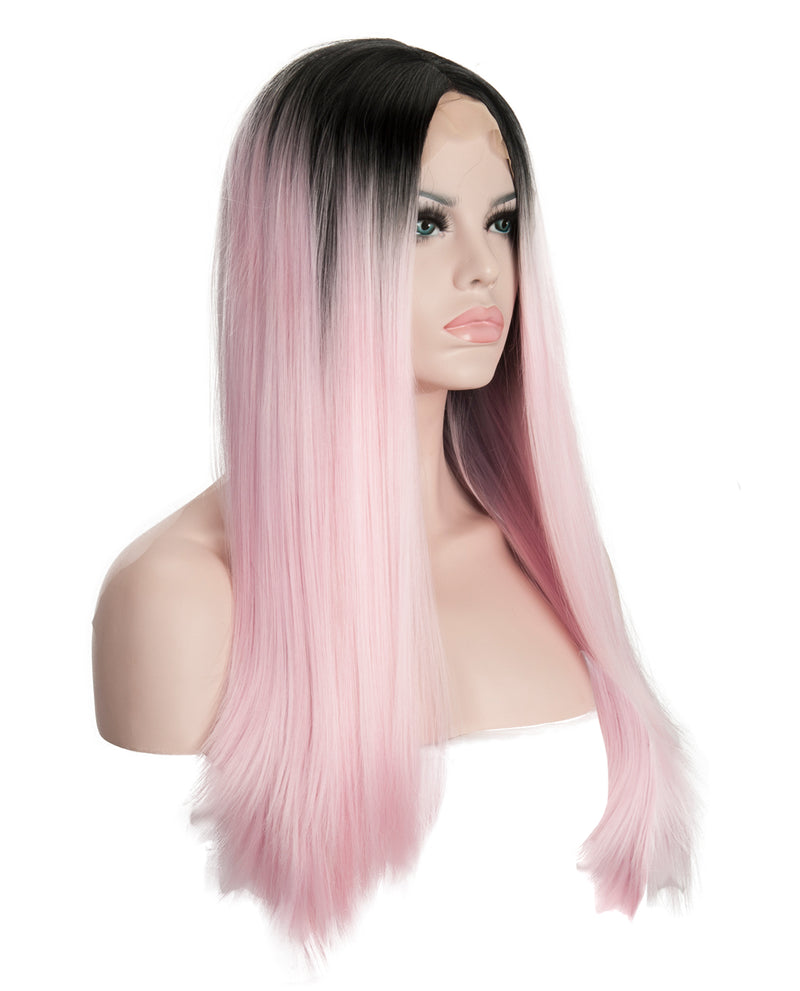 Baby Pink Ombre 22" Straight Wig