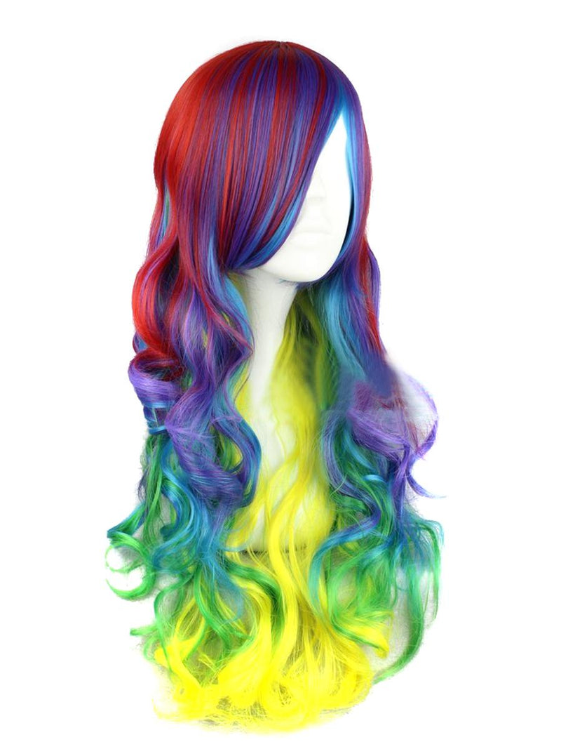 Rainbow Loose Curl Costume Wig