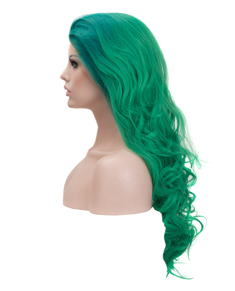 Blue-Green Ombre 22" Body Wave Wig