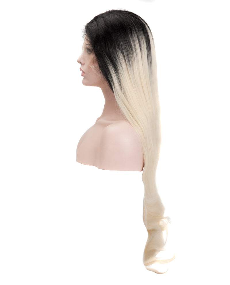 Black Blonde Ombre 22" Straight Wig