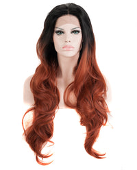 Jet Black Ombre 26" Wavy Wig