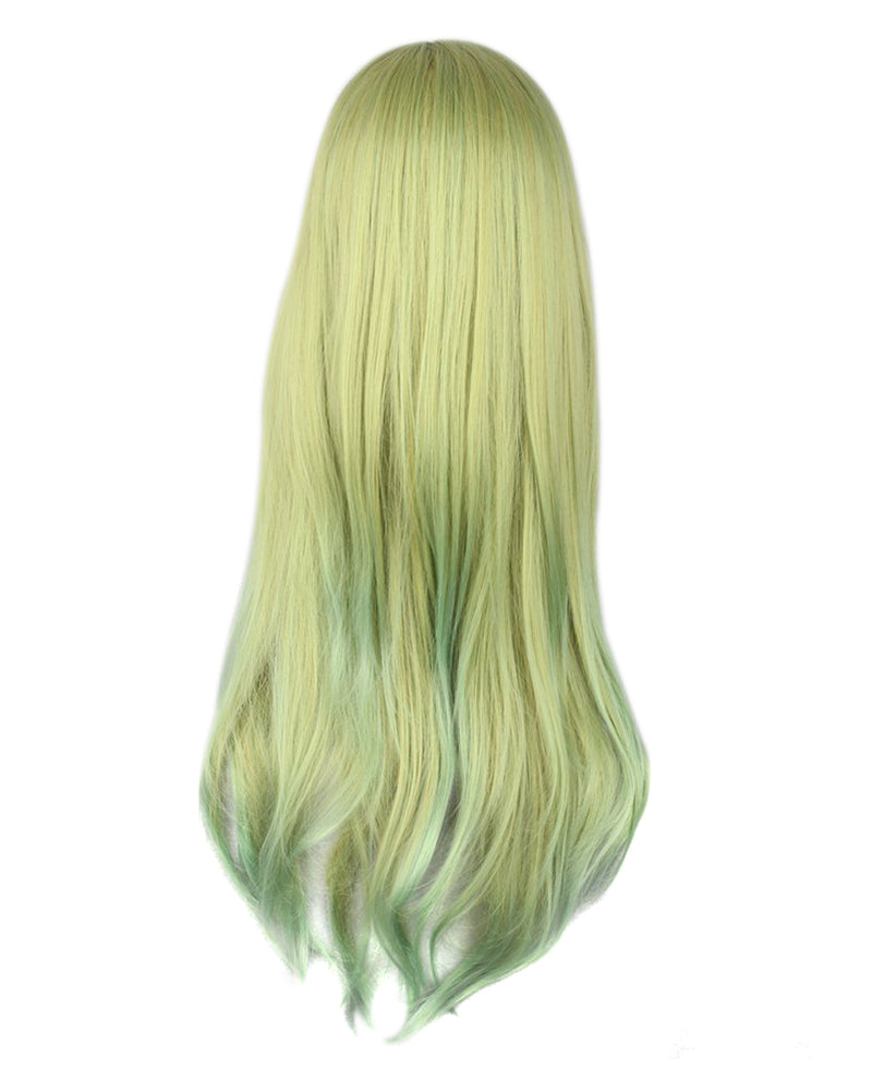 Long Straight Green Ombre Wig