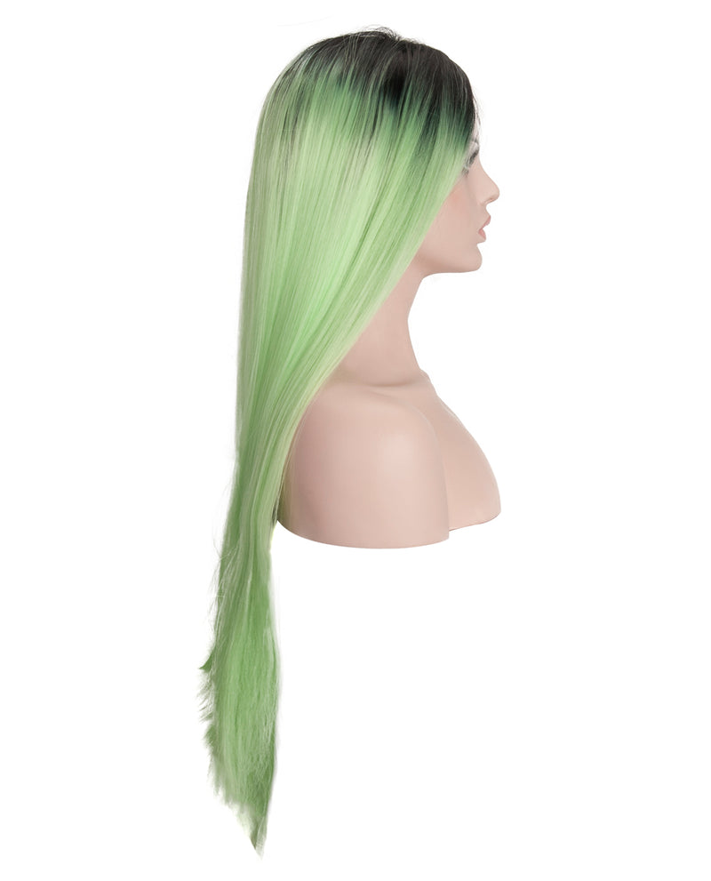 Pastel Green Ombre 24" Straight Wig