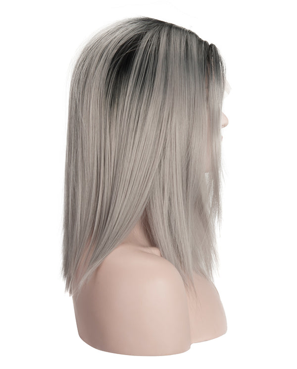 Gray Mix Ombre 12"  Straight Wig
