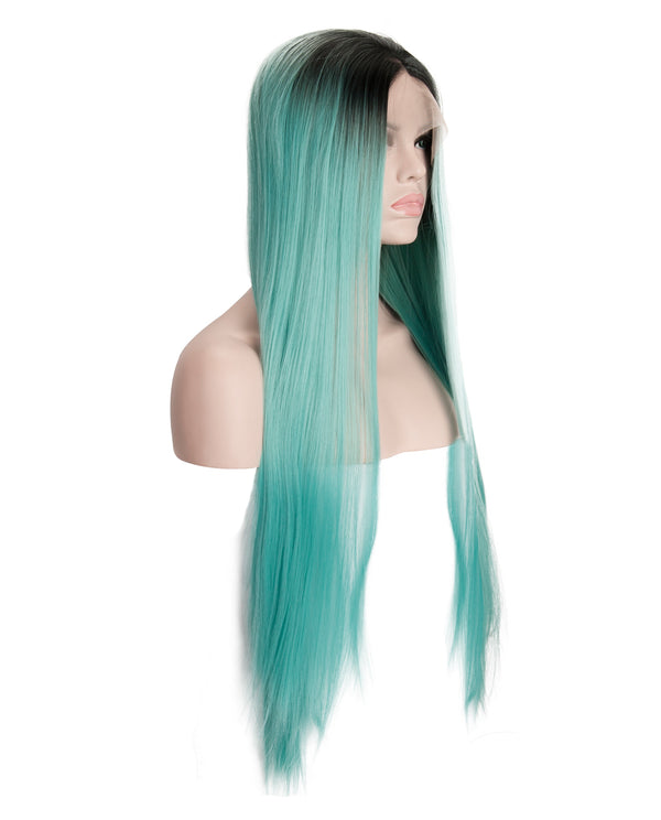 24" Medium Blue Ombre Wig