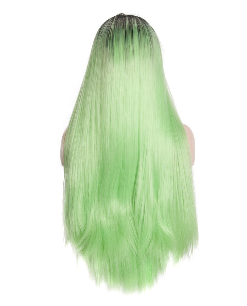 Pastel Green Ombre 24" Straight Wig