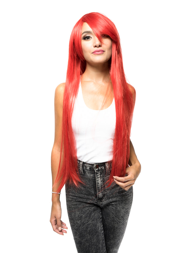 Red Straight Costume Wig