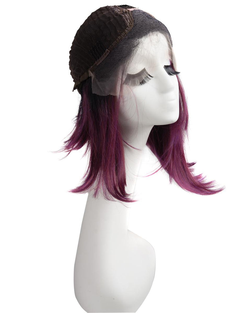 Jet Black Ombre 10-14" Straight Bob Wig