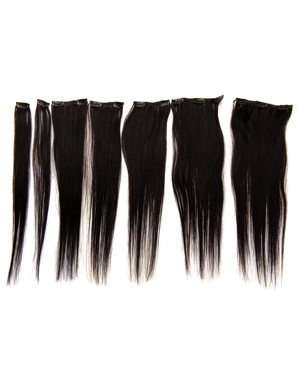 Jet Black (#1) 7 Piece Remy Human Hair Clip-in - ABHAIR