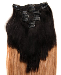 Ombre T1B/27 7 Piece Remy Human Hair Clip-in - ABHAIR