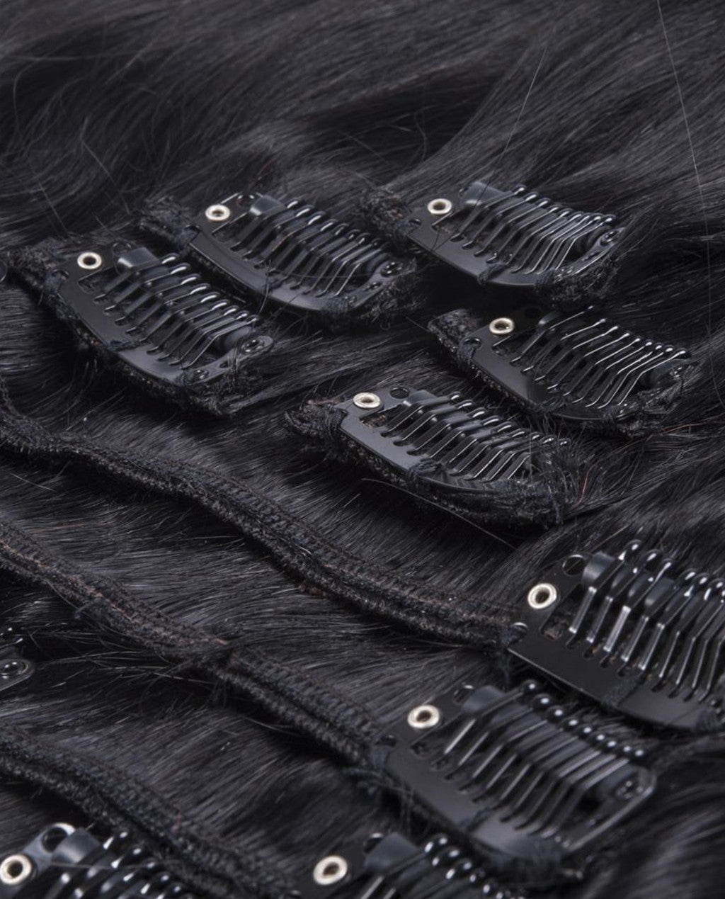 Jet Black (#1) - 10 Piece Remy Human Hair Clip-in - ABHAIR