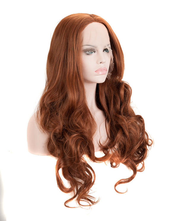Medium Chestnut Brown 22" Body Wave Wig