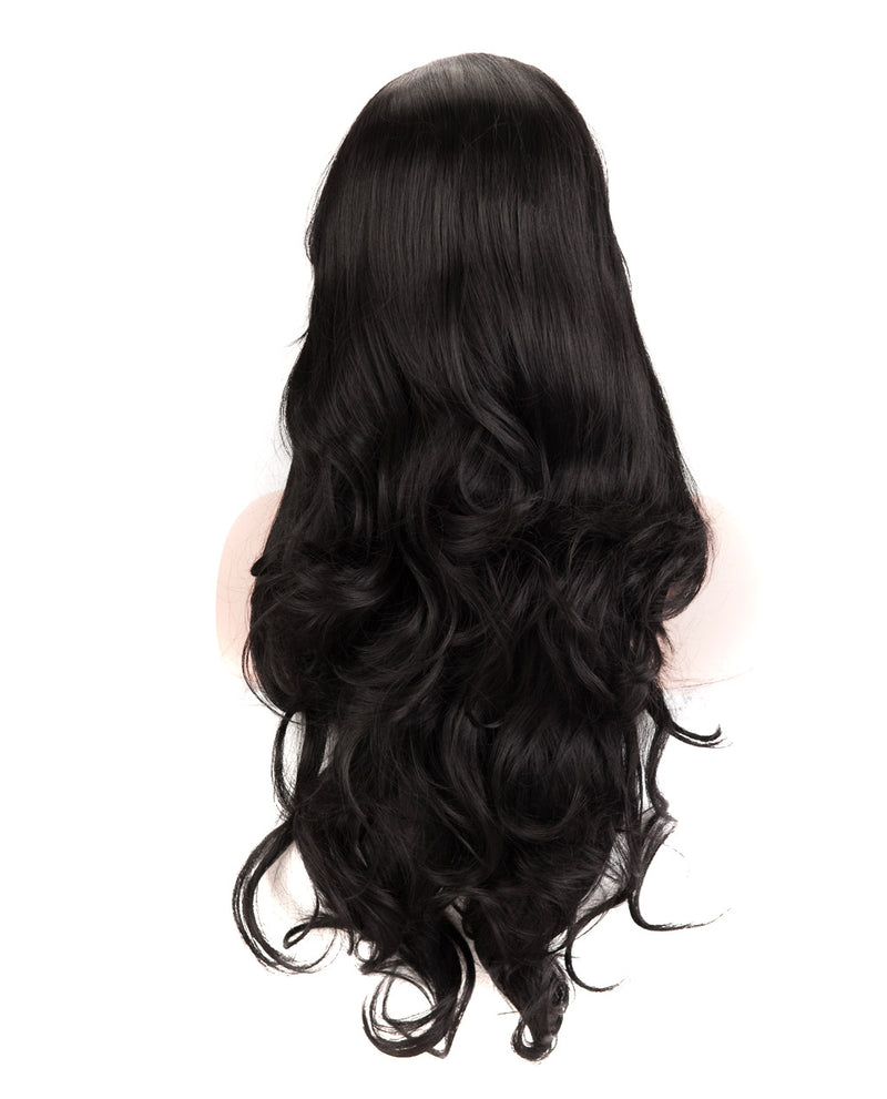 Natural Black 22" Wavy Wig