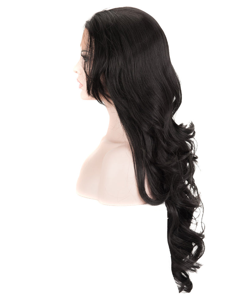 Natural Black 22" Wavy Wig