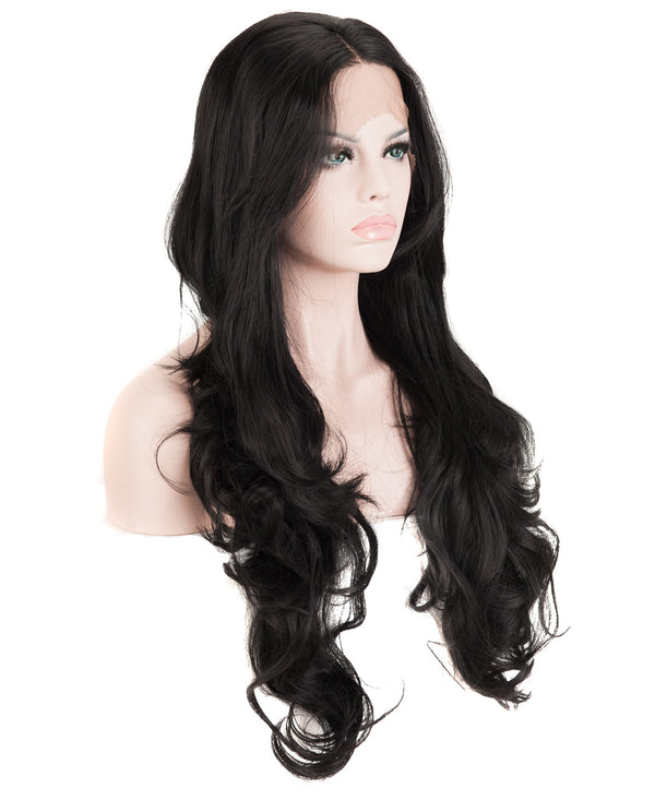 Natural Black 22" Wavy Wig