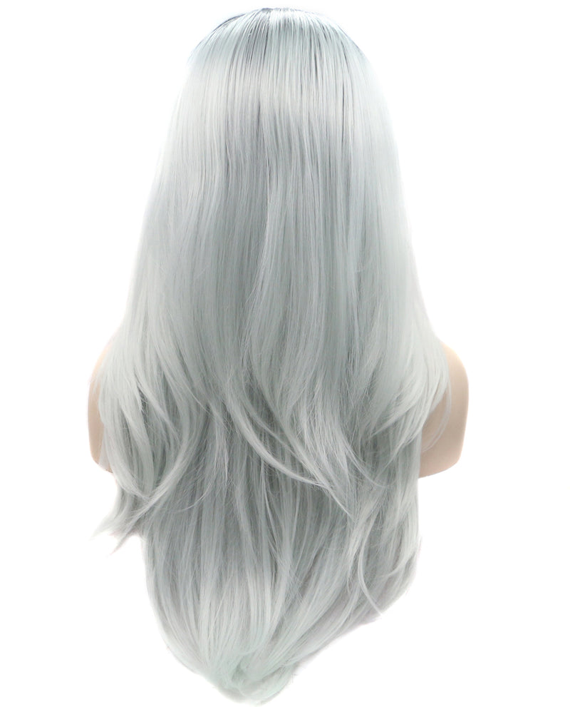 Pastel Blue Ombre 22" Straight Wig