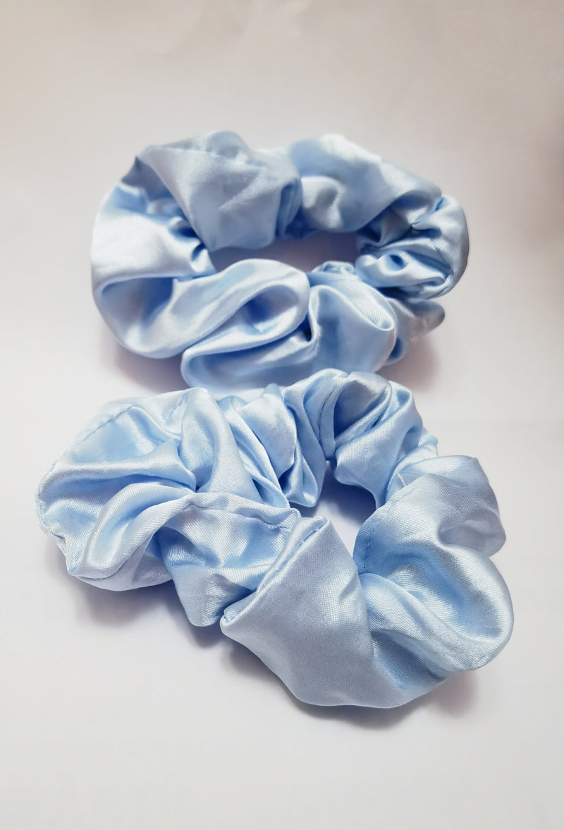 Jesayem Light Blue Hair Scrunchies for Women Soft Scrunch Hair Bands-2 Pack